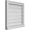 Ekena Millwork Vertical Surface Mount PVC Gable Vent: Functional, w/ 2"W x 2"P Brickmould Sill Frame, 20"W x 20"H GVPVE20X2003SF - alternate 2